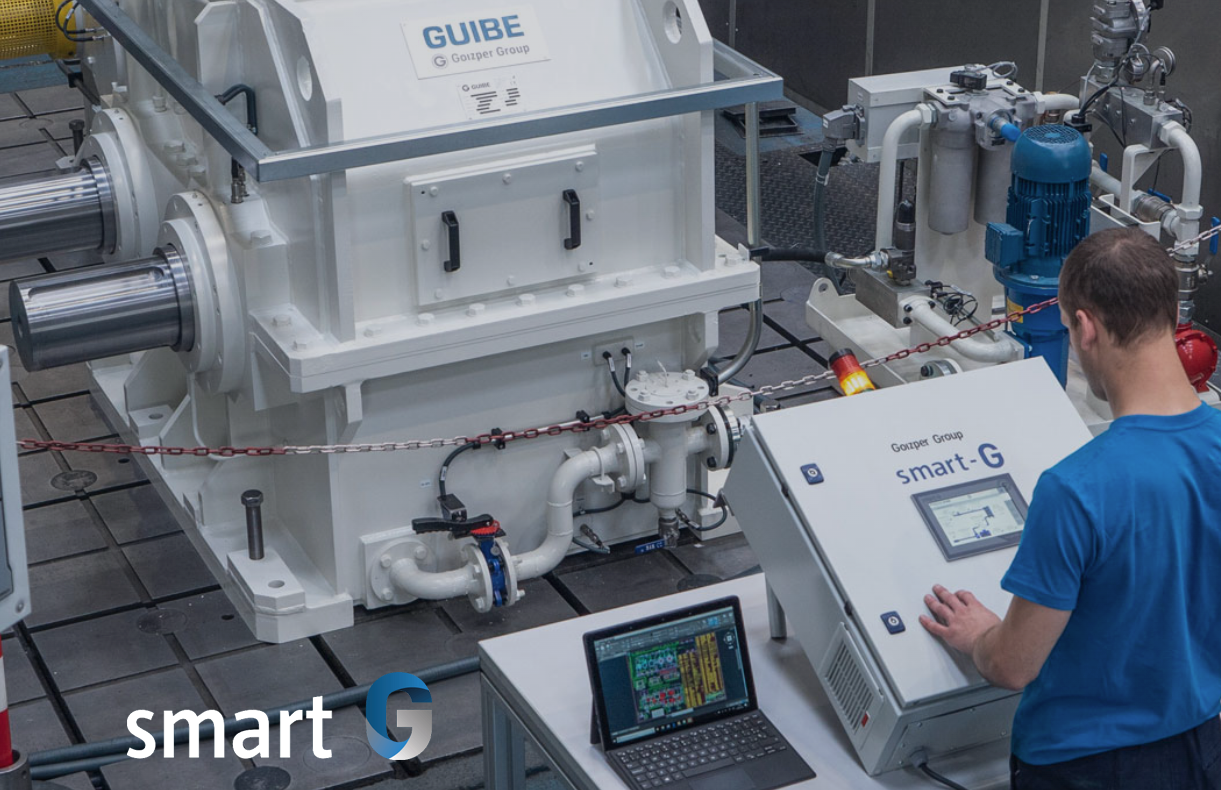 Goizper smart-G operator working on a Guibe gearbox